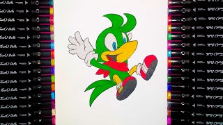 Coloring Bean The Dynamite Character In The Sonic The Hedgehog Animationby Lamanza