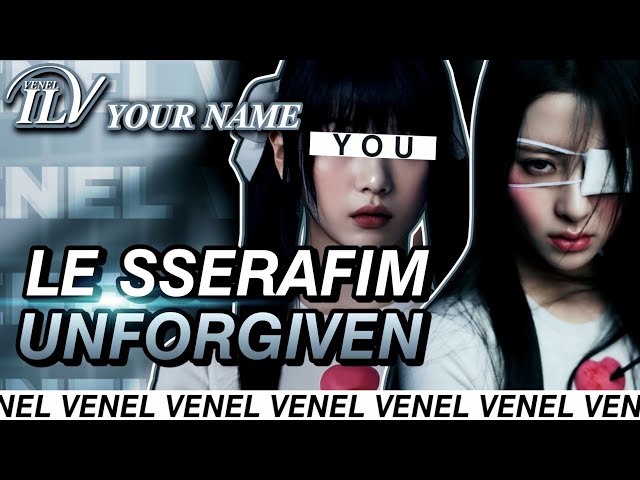 LE SSERAFIM - UNFORGIVEN | YOU as A Member OT6 | Karaoke + Color Coded Lyrics + Line Distribution class=