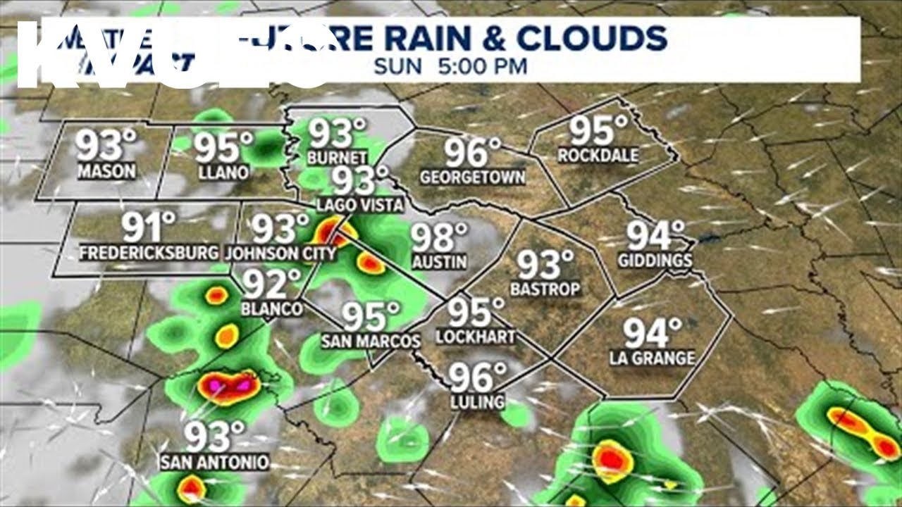 Isolated storms over Central Texas Sunday afternoon | RADAR - YouTube