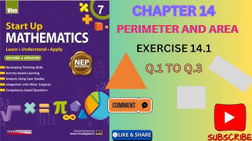 class7 chapter14 Ex.14.1 Perimeter and Area Startup Mathematics#vivaeducation #2025