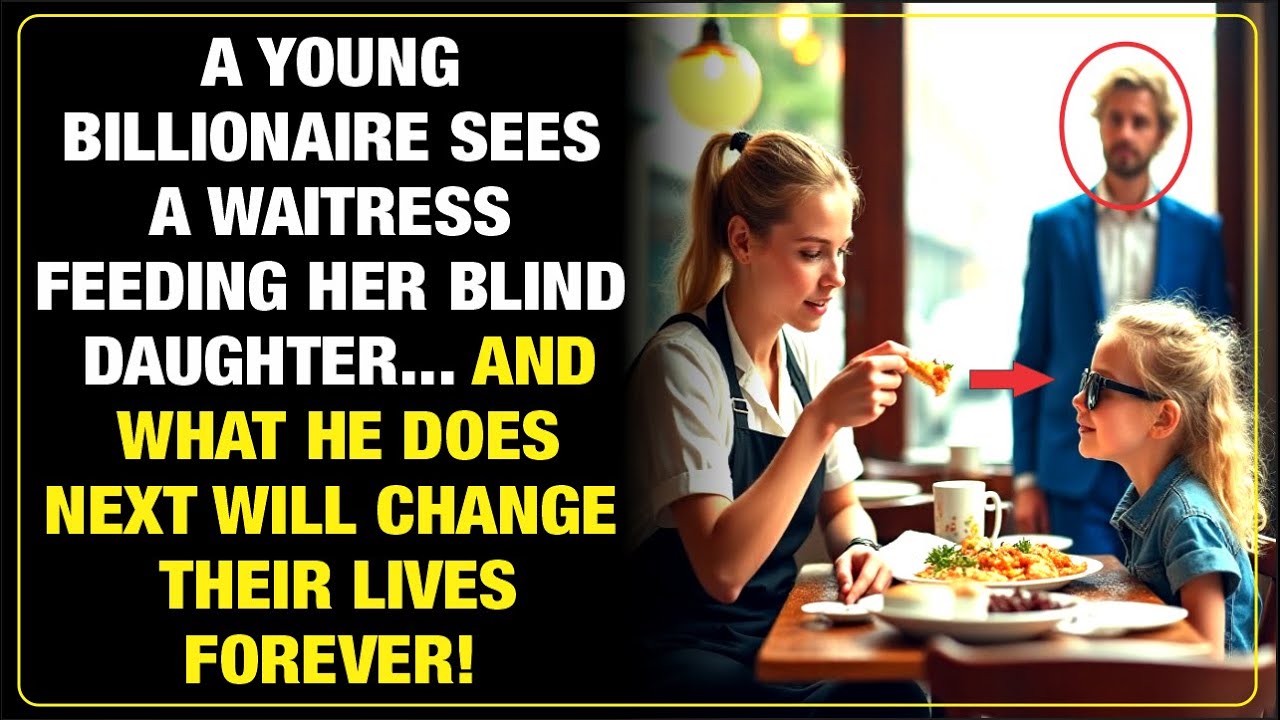 YOUNG BILLIONAIRE SEES WAITRESS FEED HER BLIND DAUGHTER, HIS NEXT MOVE(04)