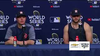 Lance McCullers and Brad Peacock Postgame Interview | Astros vs Dodgers World Series