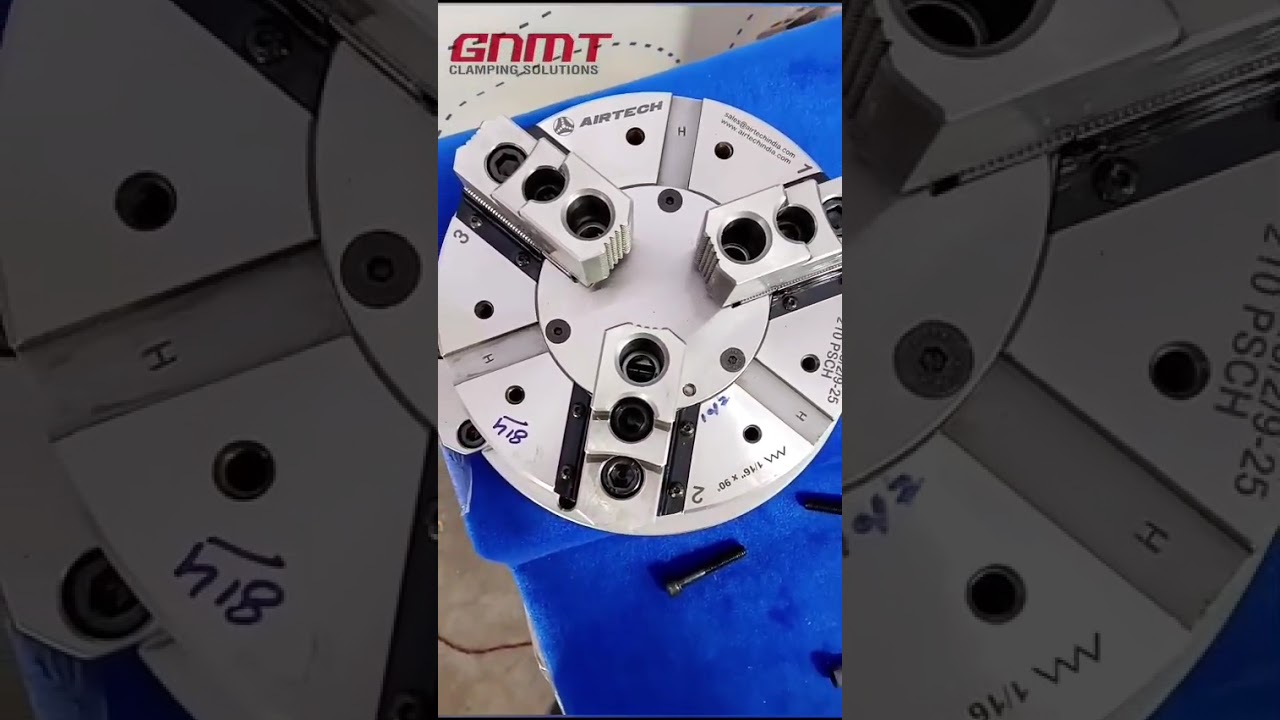 Airtech Vertical Hydraulic Pressure Inbuilt Cylinder Power Chuck | Guru Nanak Machine Tools