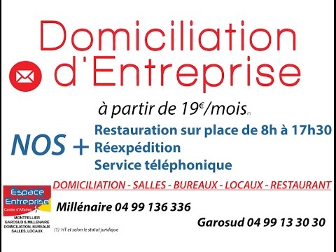 La domiciliation à l'Espace Entreprise