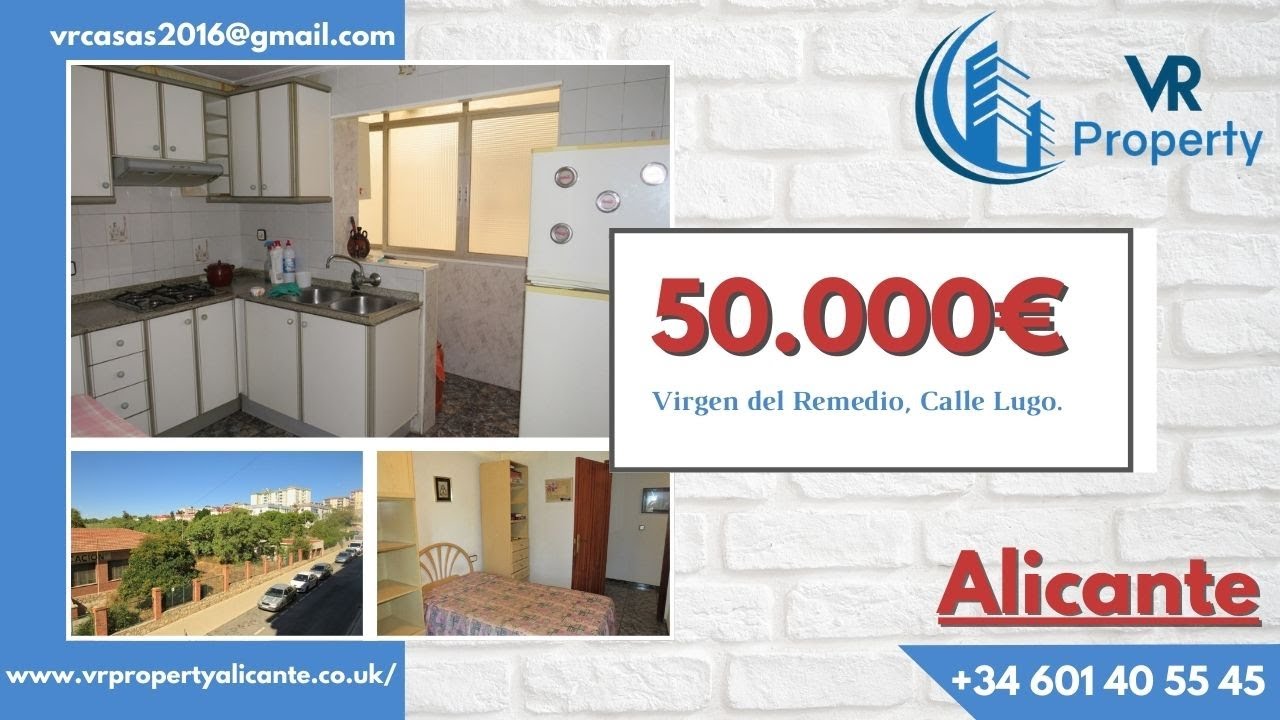 First floor Apartment for sale in Calle Lugo, Alicante. YouTube