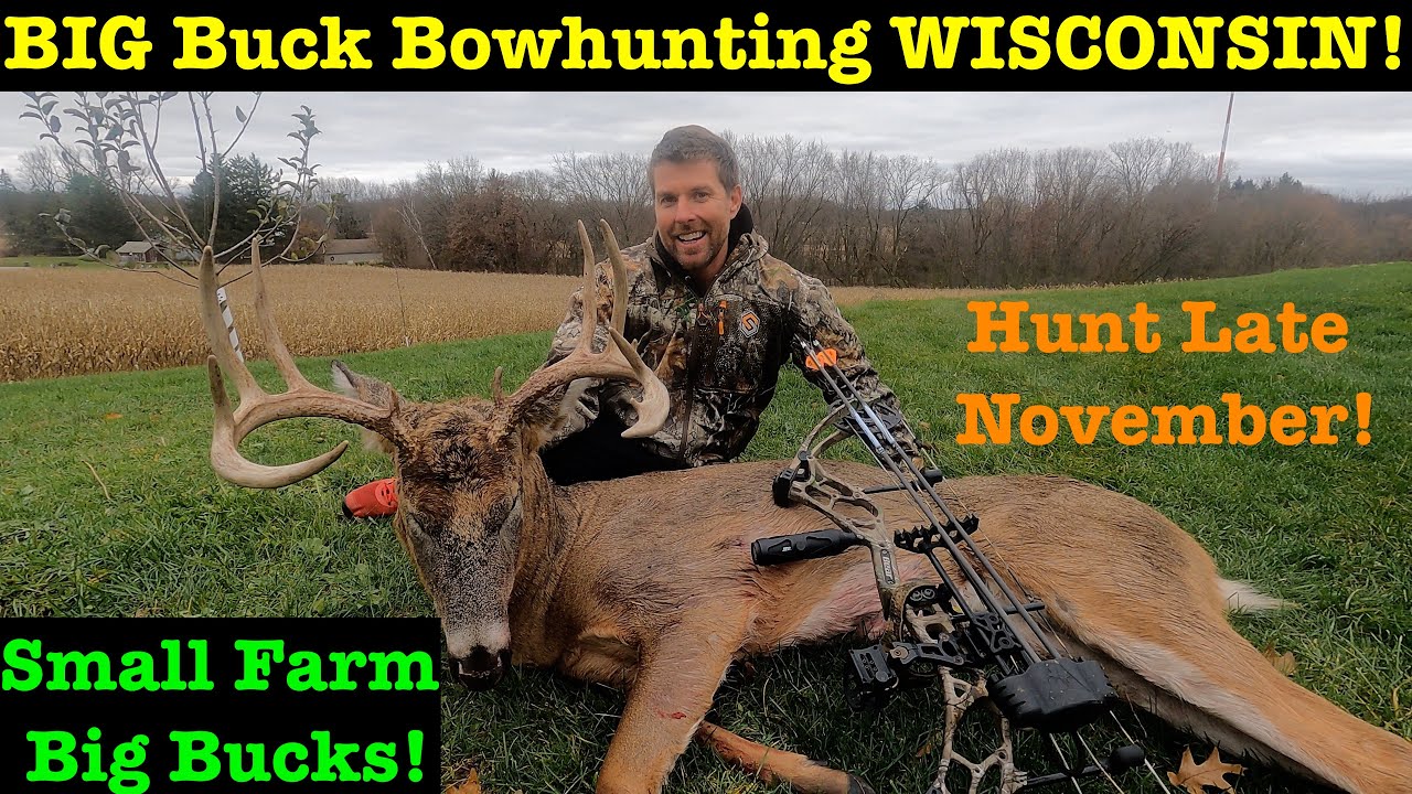bowhunting-wisconsin-late-november-big-buck-down-tough-deer-season