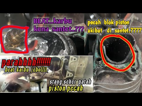 Beat.karbu mesin jebol !! Sampai pistonya pecah apa penyebabnya ???# ...
