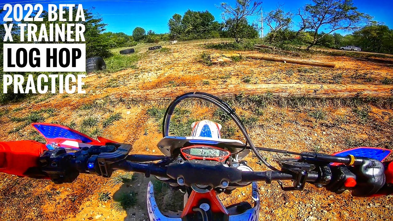 2022 beta x trainer quick log hop practice before trail ride ( twin