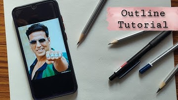 How to draw Akshay Kumar Step by Step || outline tutorial for beginners