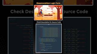 Glassmorphism Login Form UI ✨ | HTML CSS Modern Login Page