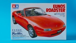 Комплект модели Tamiya 1/24 Mazda Eunos Roadster MX5 Miata, распаковка и обзор