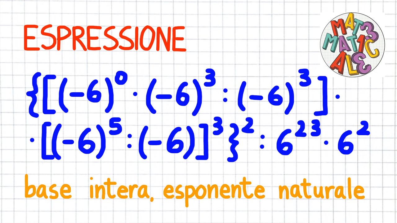 Potenze Con Basi Diverse E Esponenti Diversi ESPRESSIONE con proprietà delle potenze a base intera ed esponente
