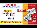 Political Science Class 11th | Chapter 1 | Constitution Why &amp; How | UPSC Foundation | CLAT | CUET