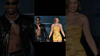 Gigi hadid and travis scott  closing vetements  ss25  show #gigihadid #travisscott #shortsfeed