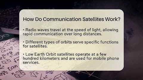 How Do Communication Satellites Work? - Physics Frontier