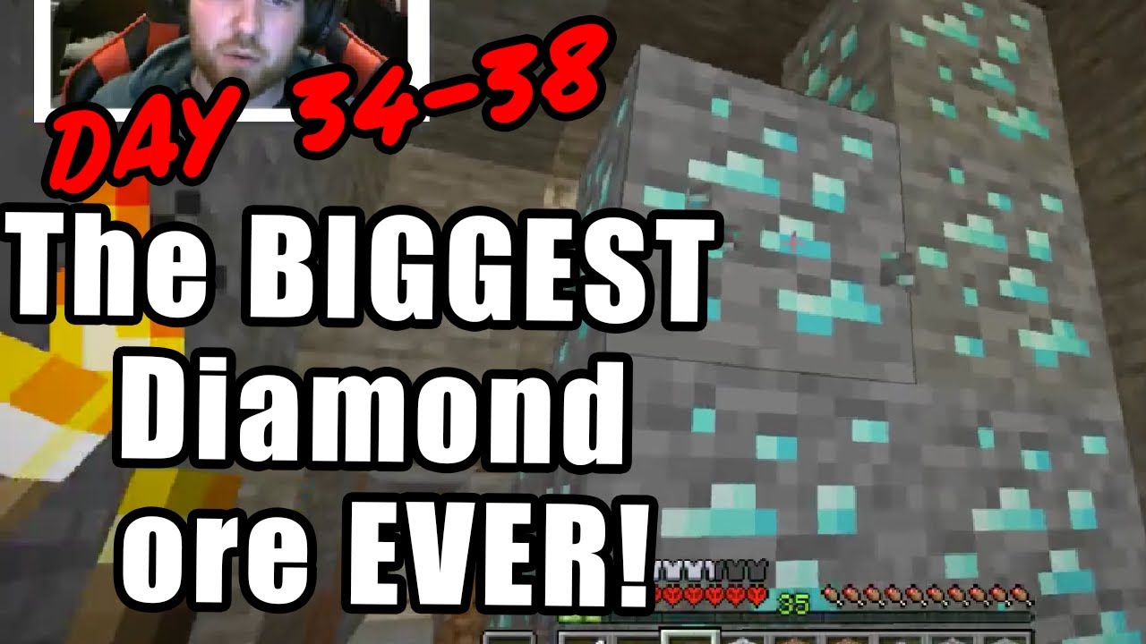 THE BIGGEST DIAMOND ORE EVER! Hardcore Minecraft