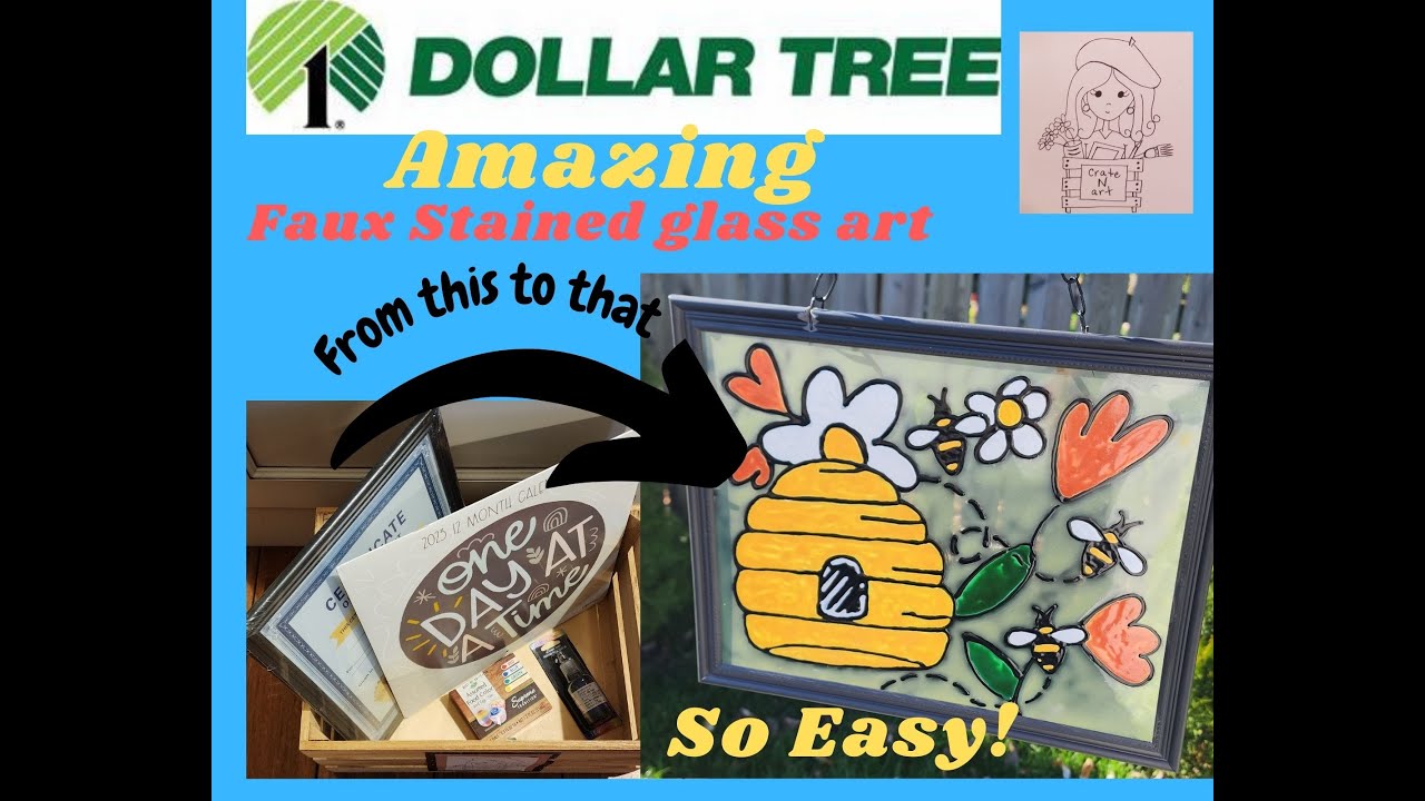 How to tutorial of my 2 Dollar TreeFaux StainedGlass Mod Podge, food