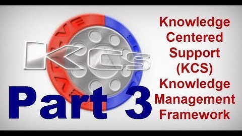 Knowledge Centered Support KCS Knowledge Management Framework - Chapter 1 - Part 3