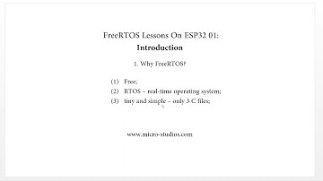 FreeRTOS On ESP32 Lesson 01: Introduction: