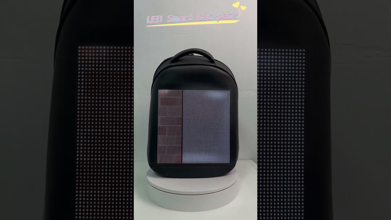 LED Motorcycle Backpack Cool Laptop Backpacks For Men Smart LED Bag With Programmable Screen Pix