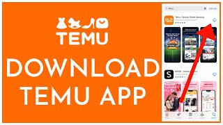 How to Download & Install Temu Shopping App 2023? - YouTube