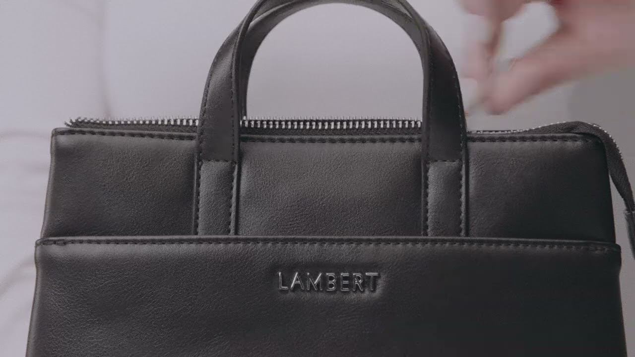 Lambert Black Vegan Leather Women\'s Backpack Tote lmt-charlie_black.jpg?w=3840&q=75 main image 3