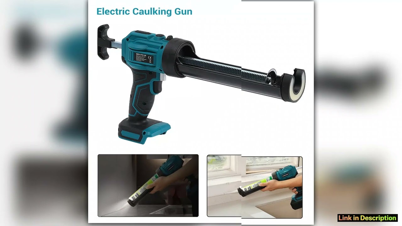 Electric Caulking Gun Lithium Battery 4 Speeds Wireless Glass Glue Gun Doors Windows Filling Sewing