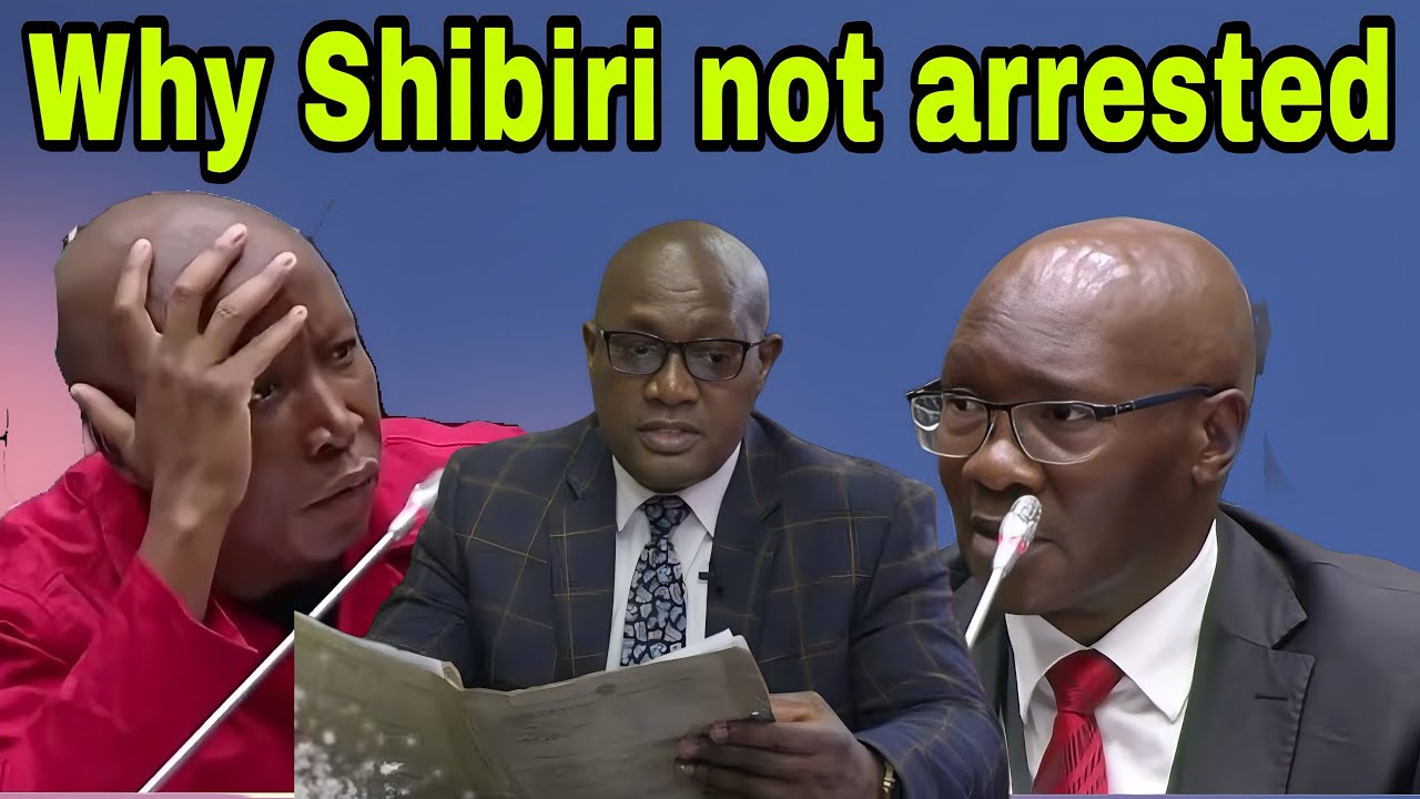 Julius Malema asking General Dumisani Khumalo why General Shibiri is not arrested.