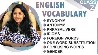 Kerala PSC English Vocabulary | Important Vocabulary | Previously Asked Questions | LECTURE 2