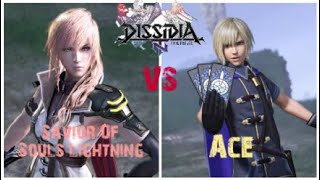 Dissidia NT Lightning vs Ace 1v1 match