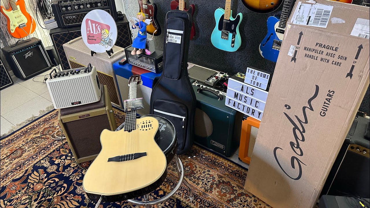 Godin Guitars Multiac Nylon Natural HG with Bag Lefty / Zurda Al’s Music Factory Lefty Specialist