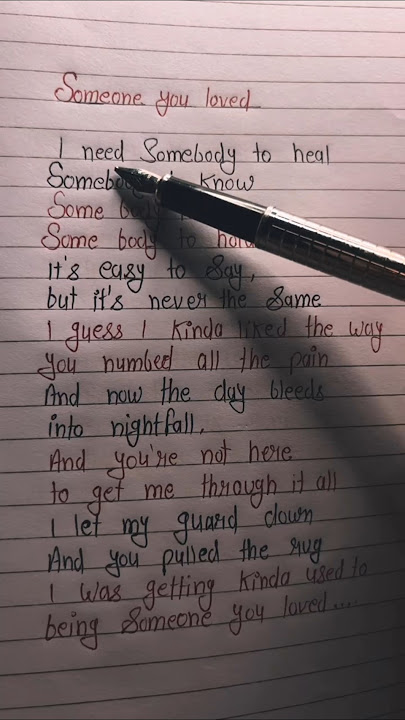 Someone you loved lyrics ~ conor maynard #songlyrics #shorts #englishsongs #lyrics #handwriting
