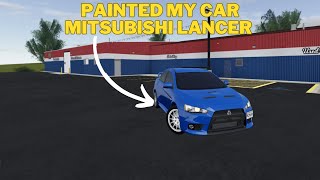 Roblox Adventure - Painted my car Mitsubishi Lancer