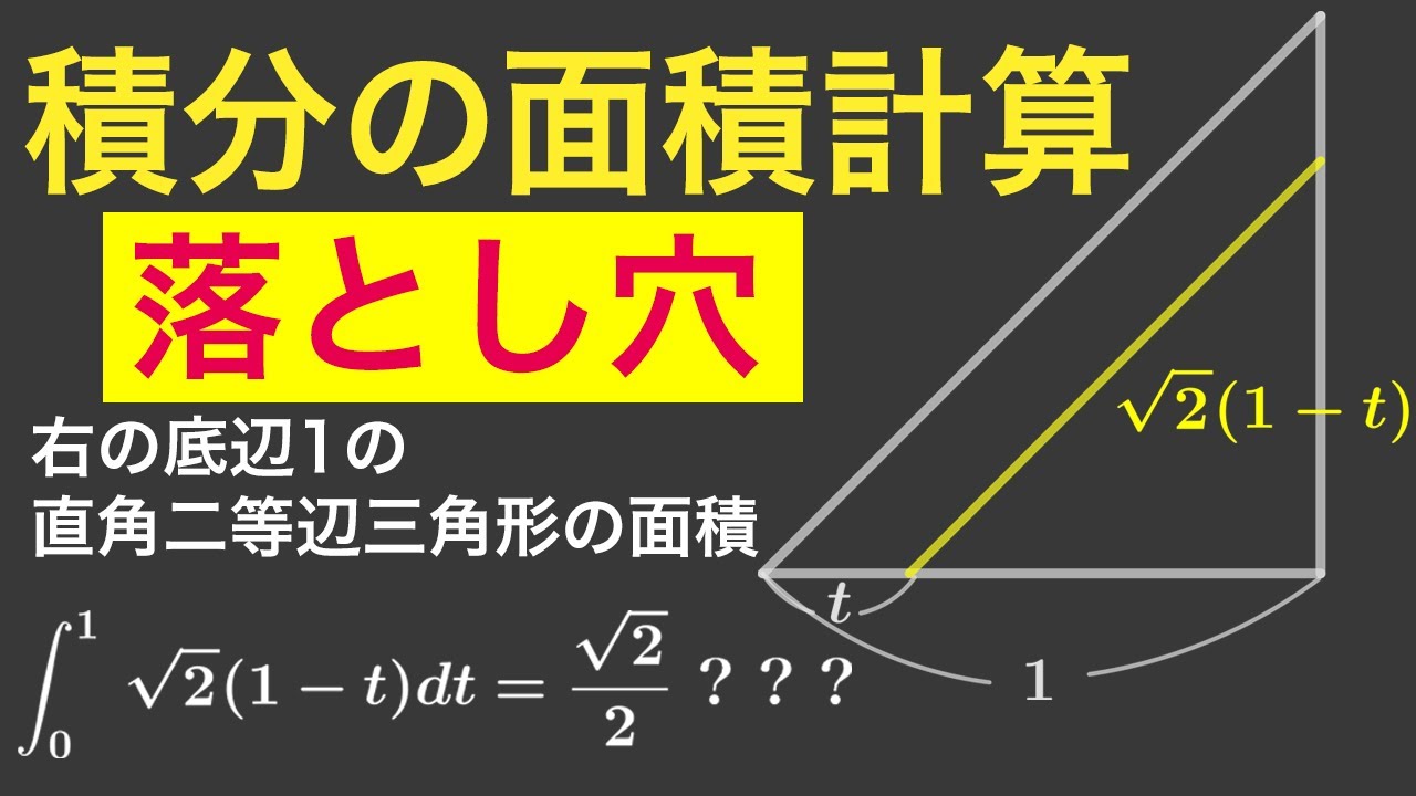積分による面積計算の落とし穴