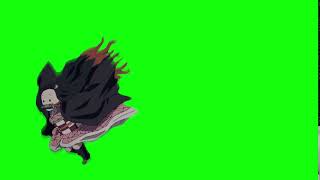 Kimetsu no Yaiba small Nezuko running all scenes Green Screen