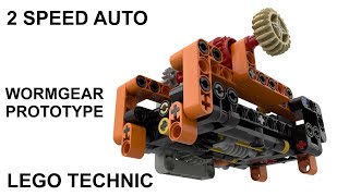 Lego 2 Speed Automatic gearbox -  worm gear prototype. Includes build instructions.