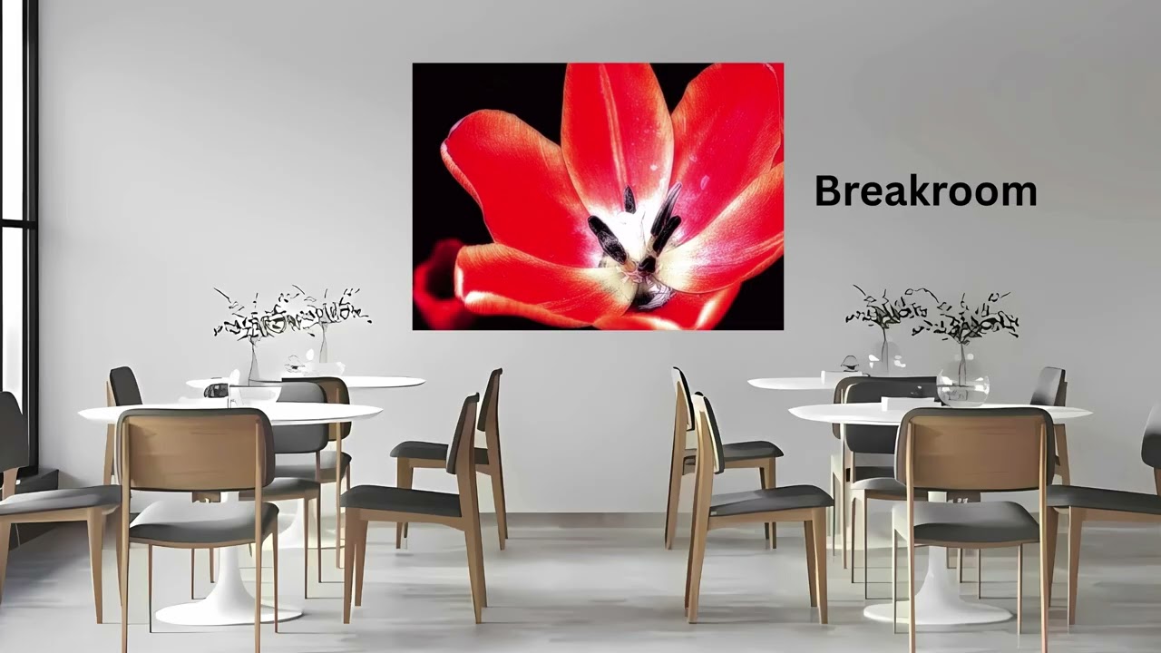 SL Timeless Moments: Red Tulip Macro Photography Print