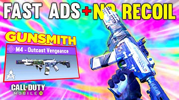 FAST ADS + NO RECOIL BEST M4 GUNSMITH CODM | BEST M4 LOADOUT COD MOBILE | CODM M4 GUNSMITH | COD M4