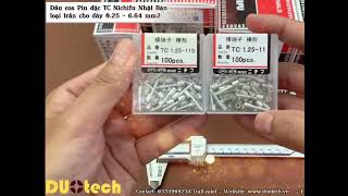 Đầu cos pin đặc trần Nichifu  TC 0.3-9.5 1.25-11 1.25-11s 2-11 2-16 3.5-11s  5.5-11 #daucosnichifu