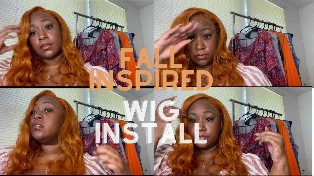 Fall Inspired Pre-Colored Orange Wig Install ft Wadiss Hair