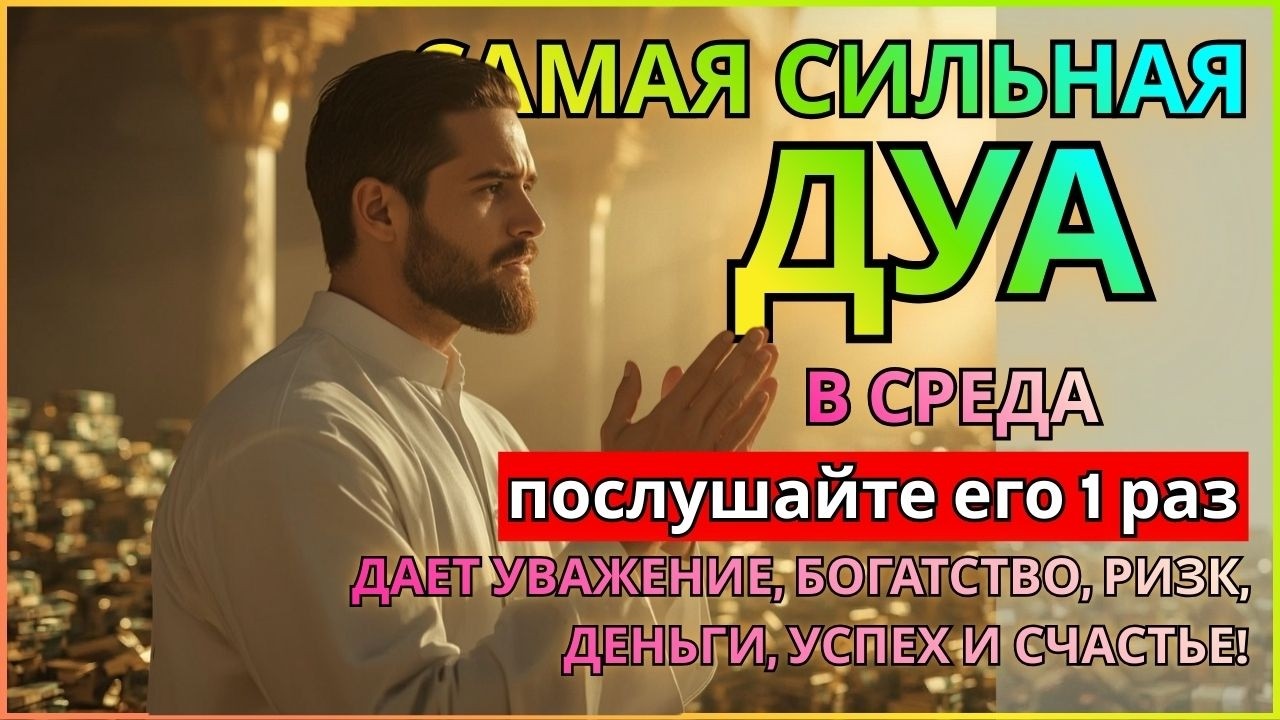 ИншаАллах!САМАЯ СИЛЬНАЯ Дуа В СРЕДА! Все желаниясбываются! Очень сложные проблемы будут решены