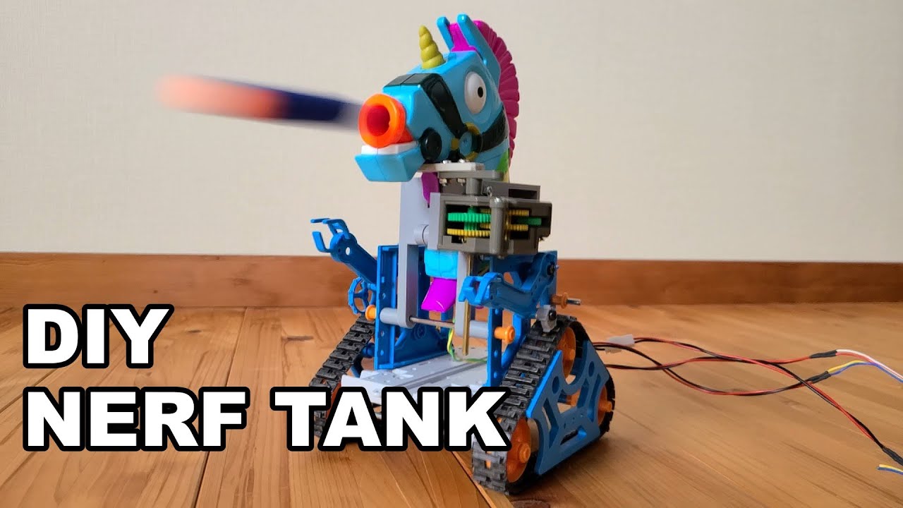 DIY NERF TANK カムロボにナーフを載せる - YouTube