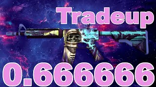 CS:GO M4A4 Desolate Space 0.6666666 Float Tradeup