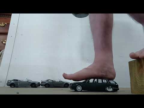 I crushed a $100 BMW in seconds #malefeet #carcrush
