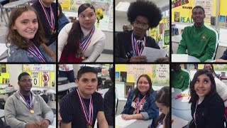 Sam Houston HS students represented San Antonio  at the Texas Academic Decathlon