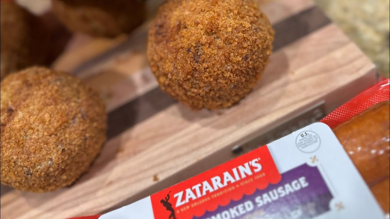 Fried Cheese Stuffed Jambalaya Balls using ZatarainsNewOrleans Smoked