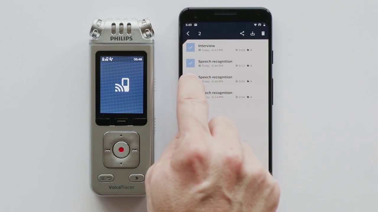 How to download a recording to your VoiceTracer App