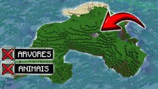 COMO EU SOBREVIVI EM UMA ILHA DESERTA SEM ÁRVORES E SEM ANIMAIS NO MINECRAFT!