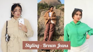 Different ways to Style Brown Jeans