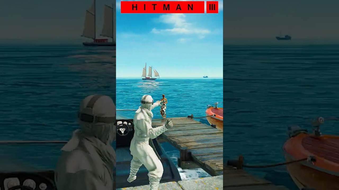 HITMAN 3 Double Throwing Ninja Star Aggressive Gameplay 